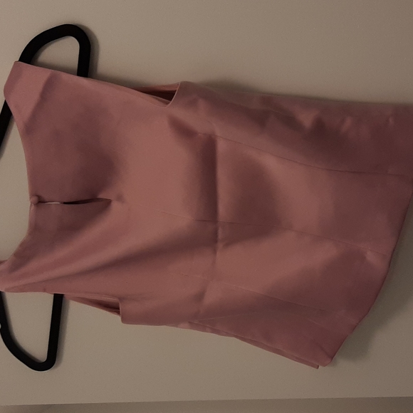 Raspberry pink satin blouse - Picture 3 of 5